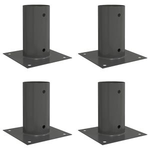 vidaXL Ancora rotonda per terreno 4 pcs Antracite 15 x 15 x 15 cm