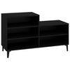 vidaXL Scarpiera Nera 102x36x60 cm in Legno Multistrato
