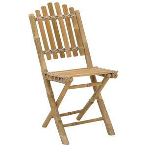 vidaXL Sedia da Giardino 4 pcs Naturale Bamb&ugrave;