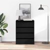 vidaXL Mobile con Cassetti Nero 60 x 41 x 76 cm Legno multistrato