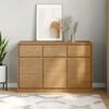 vidaXL Credenza SAUDA Rovere 114x43x75,5 cm in Legno Massello di Pino