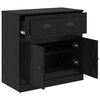 vidaXL Credenza Rovere Nero 70 x 35,5 x 67,5 cm Legno multistrato