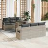 vidaXL Set Divano da Giardino 7 pcs Grigio chiaro 100 x 55 x 73 cm