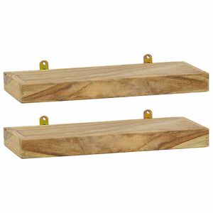 vidaXL Mensole da Parete 2 pz 40x15x4 cm in Legno Massello di Teak