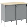 vidaXL Mobile da lavoro con ruota 2 pcs Rosso e Grigio 75 x 45 x 85 cm