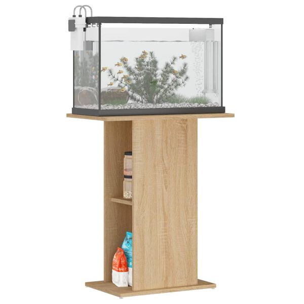 vidaXL Supporto per acquario in rovere Sonoma 60,5x36x72,5 cm in legno ingegnerizzato
