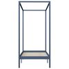 vidaXL Giroletto con Baldacchino senza Materasso Grigio Pino 90x200 cm