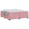 vidaXL Struttura del letto con materasso Rosa 200 x 200 cm Tessuto