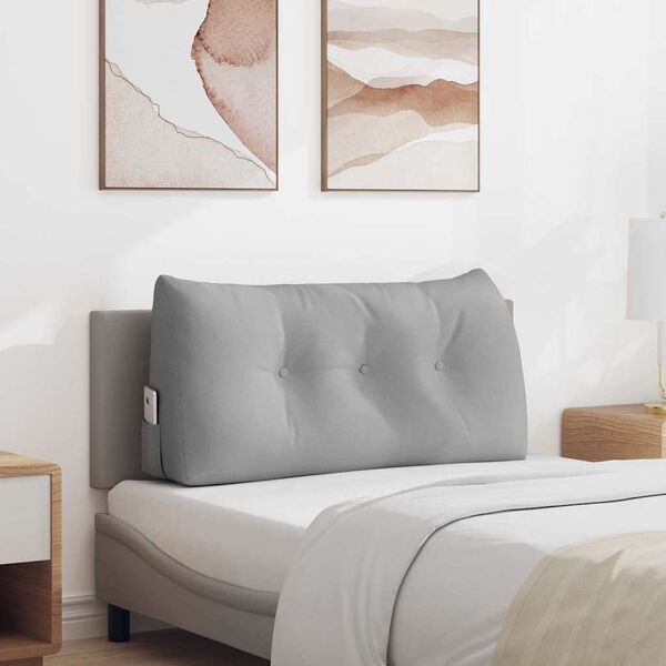 vidaXL Cuscino per Schiena Grigio Nuvola 100 x 24 x 50 cm Tessuto
