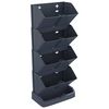 vidaXL Set per Piante Giardino Verticale 4 pz Antracite Polipropilene