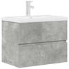vidaXL Set Mobili da Bagno 2 pz Grigio Cemento in Legno Multistrato