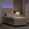 vidaXL Letto a Sorgente LED Grigio chiaro e bianco 80 x 200 cm