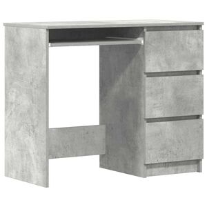 vidaXL Scrivania Grigio Cemento 90x45x76 cm in Legno Multistrato