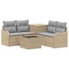 vidaXL Set di divani 6 pz Beige e Grigio Chiaro