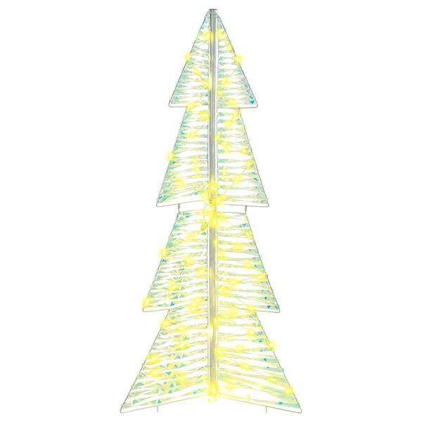 vidaXL Albero di Natale con 100 LED Bianco caldo 120 cm PET