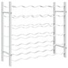 vidaXL Portabottiglie per 36 Bottiglie Metallo Bianco
