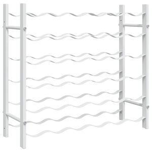 vidaXL Portabottiglie per 36 Bottiglie Metallo Bianco