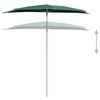 vidaXL Ombrellone Semicircolare da Giardino con Palo 180x90 cm Verde