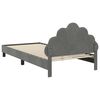 vidaXL Struttura letto bambini con testata Grigio scuro 90 x 190 cm