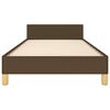 vidaXL Giroletto senza Materasso Marrone Scuro 90x190 cm Tessuto