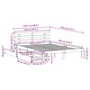 vidaXL Giroletto con Cassetti 120x190 cm in Legno Massello di Pino