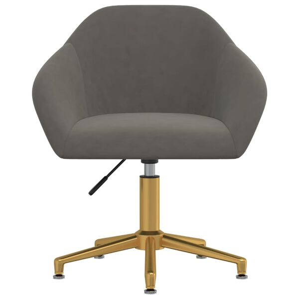 vidaXL Sedie da Pranzo Girevoli 2 pz Grigio Scuro in Velluto