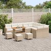 vidaXL Set Divano da Giardino 13 pcs Beige Rattan in Polipropilene