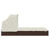 vidaXL Lettino Doppio Tetto Pieghevole Marrone 213x63x97 cm Polyrattan