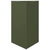 vidaXL Fioriera da Giardino Verde Oliva Triangolare 50x43x75cm Acciaio