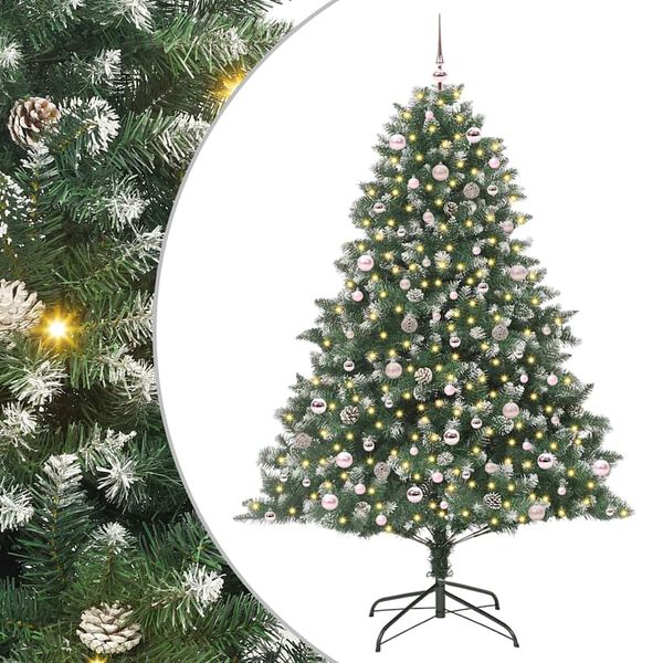 vidaXL Albero di Natale artificiale con 300 LED Verde 240 cm