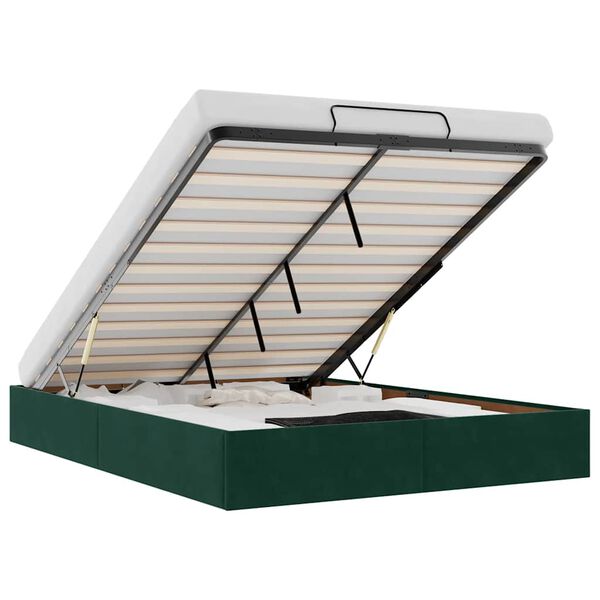 vidaXL Struttura Letto Pouf senza Materasso 140x200 cm in Velluto