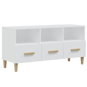 vidaXL Mobile Porta TV Bianco 102x36x50 cm in Legno Multistrato