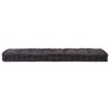 vidaXL Cuscino per Pallet e Pavimento in Cotone 120x40x7 cm Nero