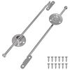 vidaXL Cerniera a barra di trascinamento 2 pcs Argento 190 mm Ferro