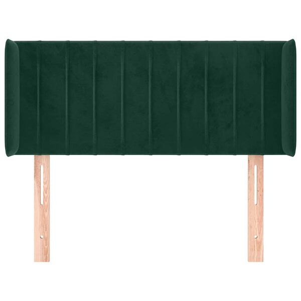 vidaXL Testiera ad Orecchio Verde Scuro 93x16x78/88 cm in Velluto