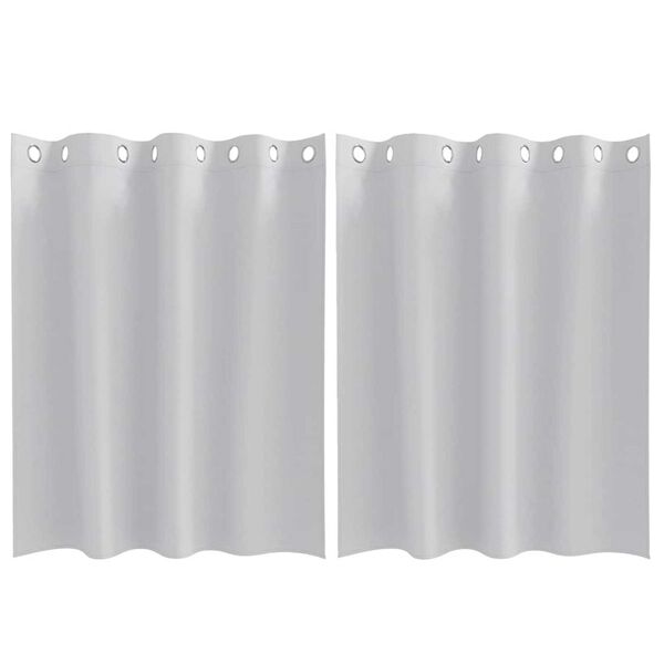 vidaXL Tende Blackout con Anelli 2 pcs Grigio Chiaro 140 x 140 cm