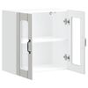 vidaXL Pensile da Cucina con Porta in Vetro Lucca Bianco Lucido