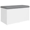 vidaXL Panca contenitore bianca 82x42x45 cm in legno ingegnerizzato