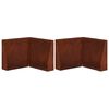 vidaXL Muro di contenimento 2 pz 50 x 50 x 40 cm Acciaio Corten