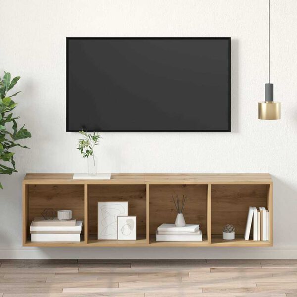 vidaXL Set mobile TV Rovere artigianale 37 x 37 x 142,5 cm