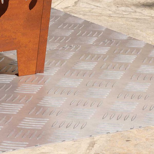 vidaXL Gradini per Scale 2 pcs Argento 90 x 50 cm Alluminio