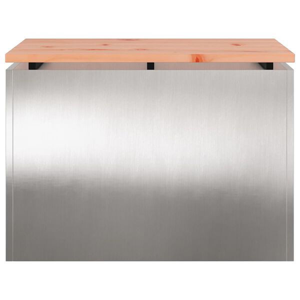 vidaXL Panchina da giardino Argento 60 x 40 x 43 cm