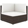 vidaXL Set Divani da Giardino 10 pz con Cuscini in Polyrattan Marrone