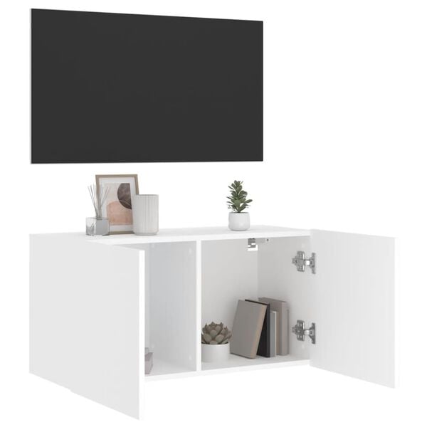 vidaXL Mobile TV a Parete Bianco 80x30x41 cm
