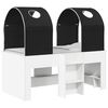 vidaXL Letto con Tunnel 4 pcs Bianco e Nero Legno ingegnerizzato