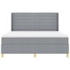 vidaXL Letto a molle con materasso Grigio chiaro 180 x 200 cm Tessuto