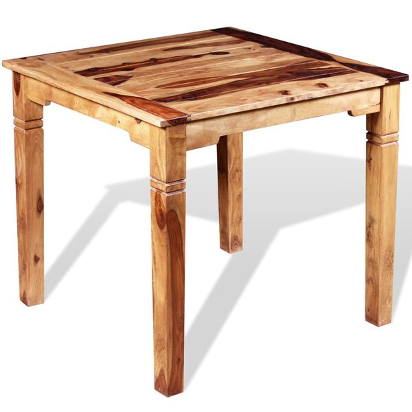 vidaXL Tavolo da Pranzo in Legno Massello di Acacia 82x80x76 cm