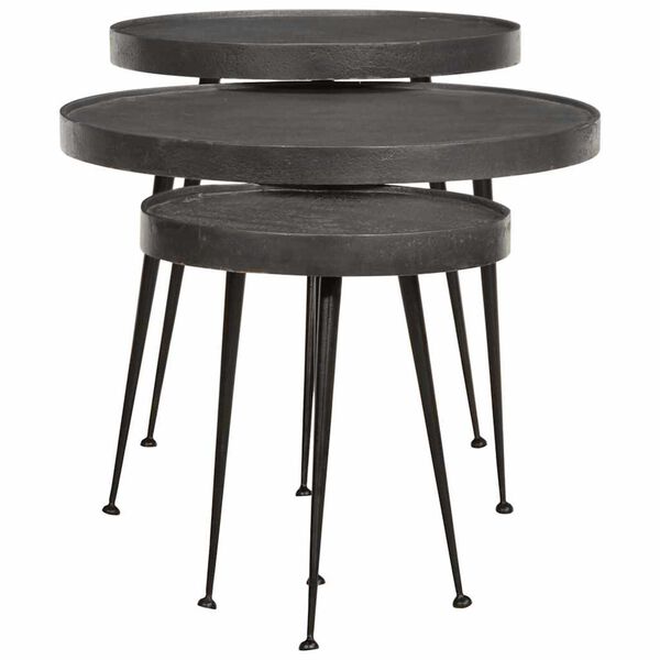 vidaXL Tavolini da Salotto 3 pz Neri in Legno Multistrato