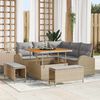 vidaXL Set Divano da Giardino con cuscino 8 pcs Beige e Grigio Chiaro