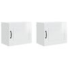 vidaXL Armadietto a muro PORTO 2 pcs Bianco Lucido 50 x 31 x 40 cm
